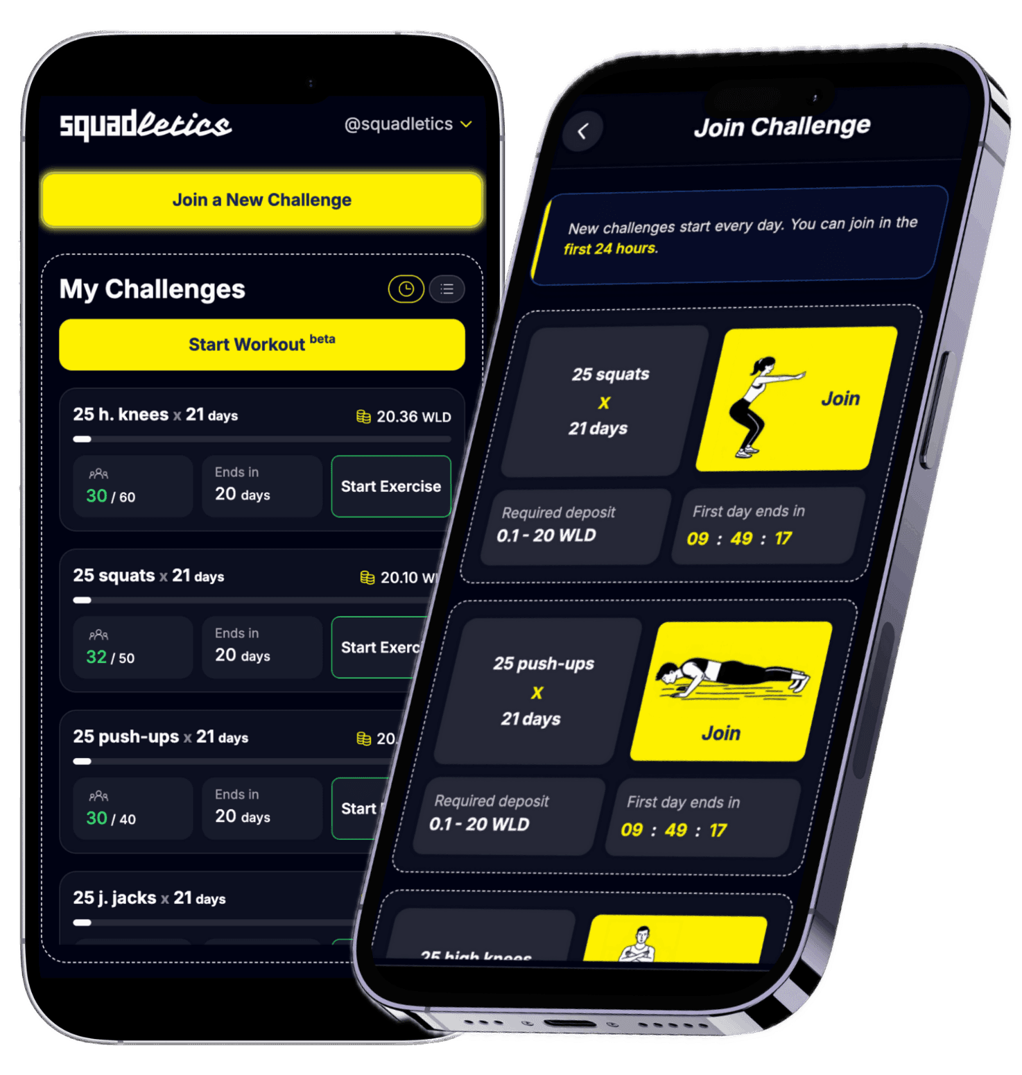Squadletics app Home